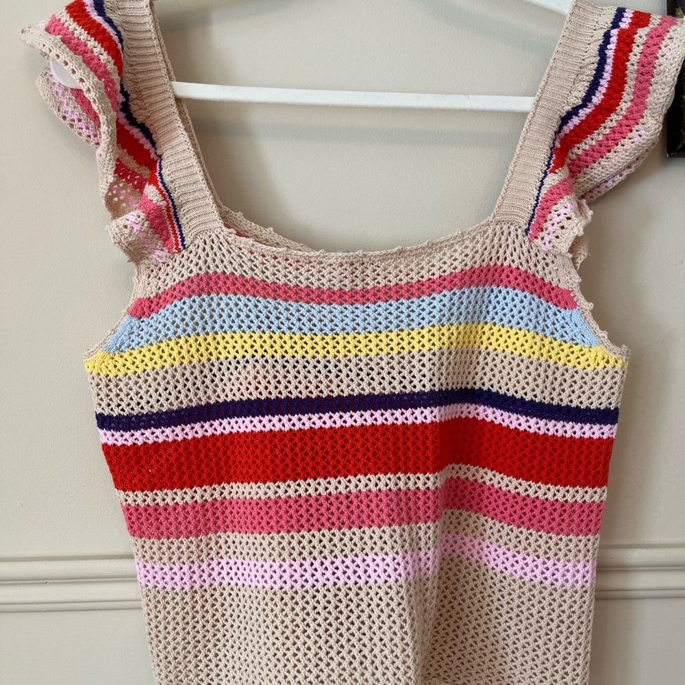 Rails Naomi Tan/Multi Stripe Tank Top Size Small